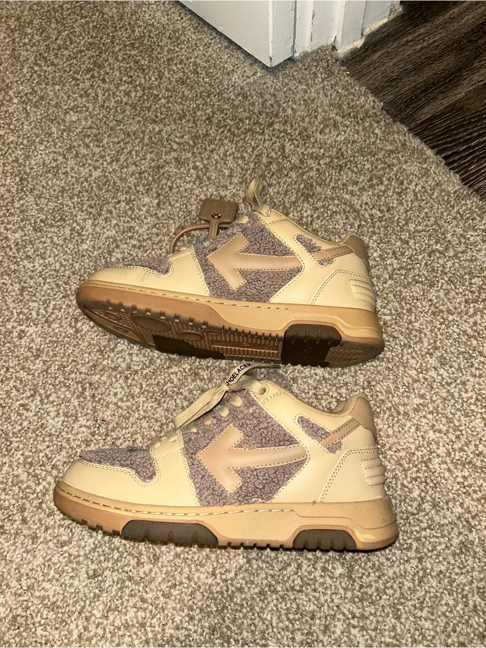 RARE Off-White out of office fur sneakers